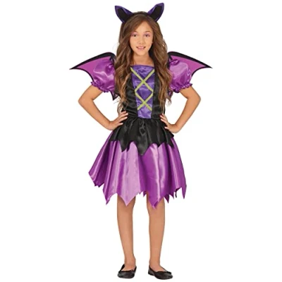 Afbeelding van Fiestas Guirca Purple Bat (7 9 jaar) Halloween kostuum voor kinderen meisjes