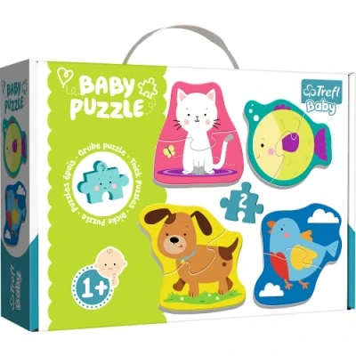 Afbeelding van Trefl Puzzel, Dieren, 2 Elementen, 4 Sets, Baby Klassiek, voor kinderen vanaf 1 jaar