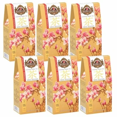 Afbeelding van BASILUR Chinese Oolong Tea Groene Losse Thee met een Hint van Melk, Delicate Romige Smaak 100g (x6)