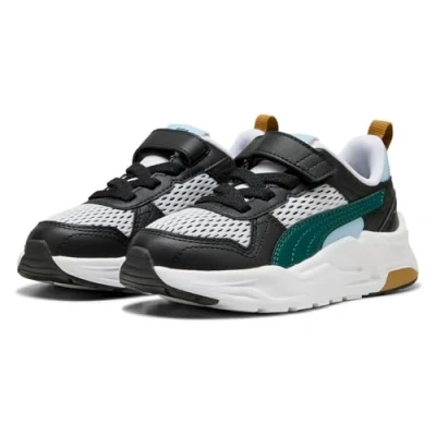 Afbeelding van PUMA Unisex Kids Trinity 2 Lt Run Fun Ac+ Ps Sneaker, Wit Groen Terrain Zwart, 34.5 EU