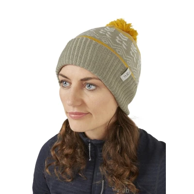 Afbeelding van Rab Khroma Bobble Beanie Stone/Sahara maat One