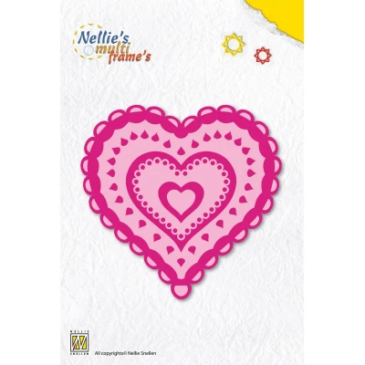 Afbeelding van Nellies Choice Multi Frame Mal hart 2 MFD043