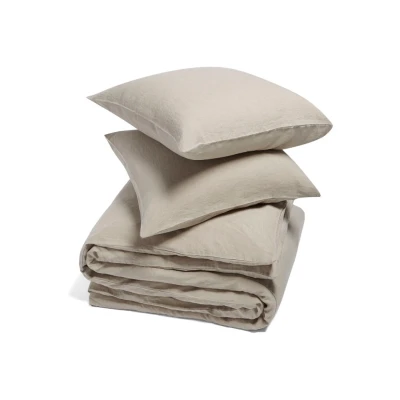 Afbeelding van Dekbedovertrek Yumeko Natural Linnen 140 x 200 / 220 cm 1 Persoons