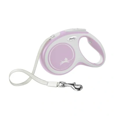 Afbeelding van Flexi New Comfort Retractable Tape Dog Leash X Small 10 Foot Pink/Grey 26 lb