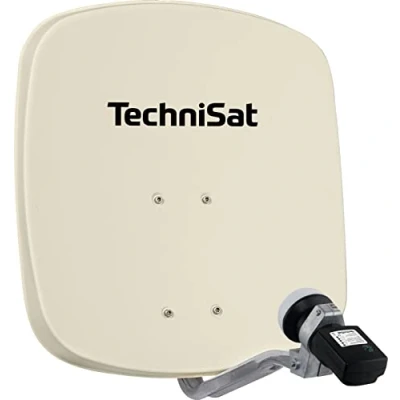 Afbeelding van TechniSat DIGIDISH 45 Satellietschotel voor 1 deelnemer (45 cm kleine satellietinstallatie complete set met wandbeugel en satellietzoeker V/H LNB) beige