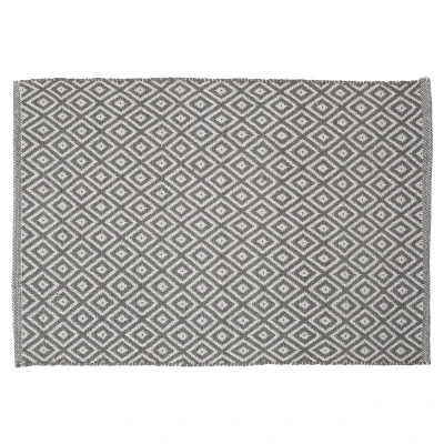 Afbeelding van Badmat Sealskin Trellis Katoen Grijs 60 x 90 cm