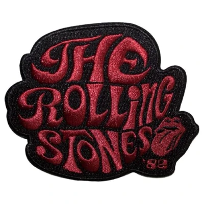 Afbeelding van The Rolling Stones Swirl Logo &#039;82 Patch Zwart
