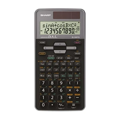 Afbeelding van Calculator Sharp EL520TGGY zwart grijs wetenschappelijk per 10