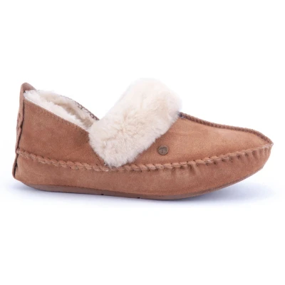 Afbeelding van Pantoffel Warmbat Women Barrine Suede Cognac Schoenmaat 40
