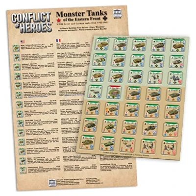 Afbeelding van Academy Games Conflict of Heroes Monster Tanks on the Eastern Front Expansion Board Game Ages 14 And Up 2 4 Players English Version