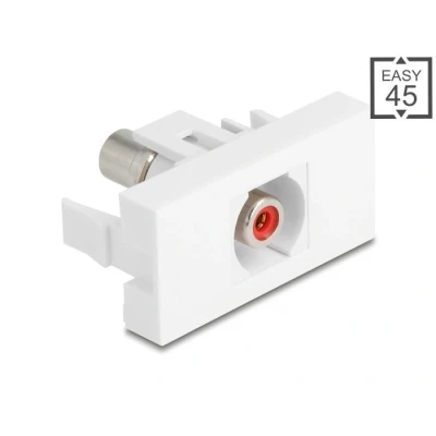 Afbeelding van Delock Easy 45 Modul Cinch Buchse zu rot / weiß HQ pro