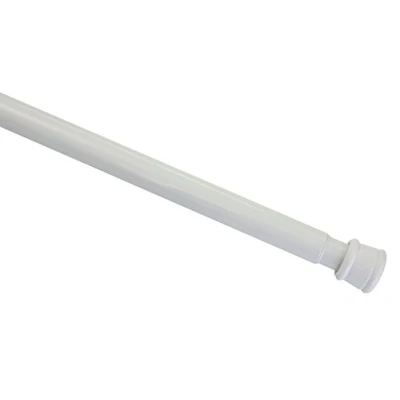 Afbeelding van GARDINIA Spanstang, metalen stang, uitschuifbaar, gordijnroede zonder boren en schroeven, diameter 23/26 mm, lengte 130 220 cm, wit