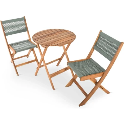 Afbeelding van Intergard Bistroset tuinmeubel tuinset Acaciahout 3 delig