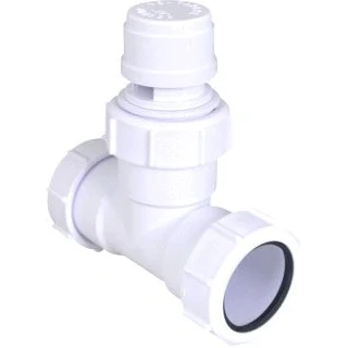 Afbeelding van Walraven Mcalpine ventapipe jr beluchter met t stuk 40 mm wit