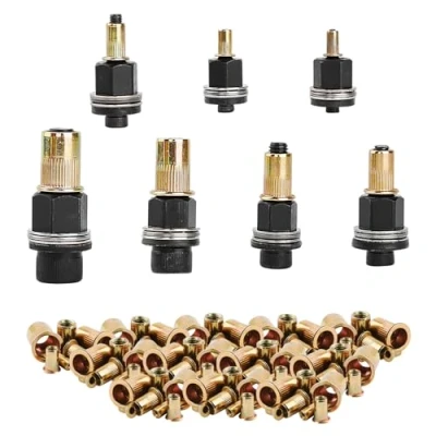 Afbeelding van 7 stuks klinkmoertangset, klinkmoeren, klinkmoerenset voor M3, M4, M5, M6, M8, M10, M12 klinkmoergereedschap, handmatige klinkmoermachine, bevat elk 30 M3/M4/M5/M6/M8/M10/M12 moeren