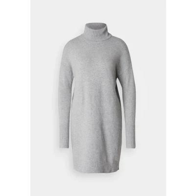 Afbeelding van VERO MODA gemêleerde fijngebreide jurk VMBRILLIANT van gerecycled polyester lichtgrijs