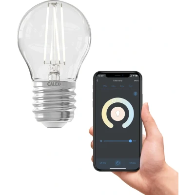 Afbeelding van Smart LED Filament Clear Ball lamp P45 E27 220 240V 4,5W Calex