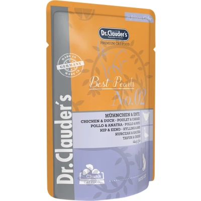 Afbeelding van Dr Clauder&#039;s Best Choice Cat P.B. 20x100g Kip &amp; eend in gelei
