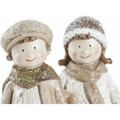 Afbeelding van Kerstversiering DKD Home Decor Hars Kinderen (6,5 x 5 14 cm) (2 Stuks)