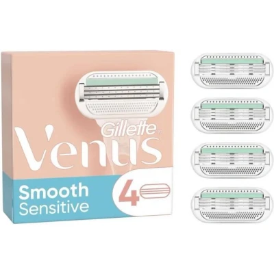Afbeelding van Gillette Venus Smoorh Sensitive Pink Scheermesjes 4 Stuks