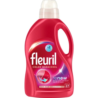 Afbeelding van 4x Fleuril Vloeibaar Wasmiddel Renew Gekleurde Was 27 Wasbeurten 1,35 liter