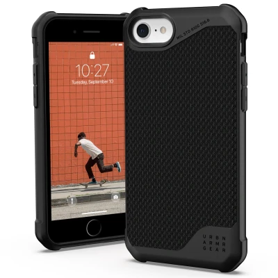 Afbeelding van Apple iPhone SE (2022) Hoesje Siliconen en TPU (zacht) UAG Softcase/Backcover Zwart Telefoonhoesje Shockproof/Valbescherming