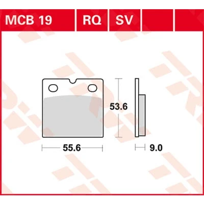 Afbeelding van TRW Lucas Sintered voering MCB19SV