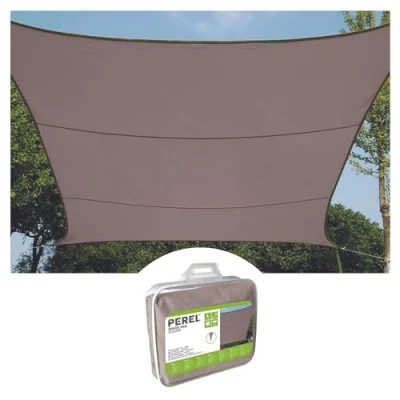 Afbeelding van Schaduwdoek Perel (Rechthoek, Waterafstotend, 4 x 3 meter, Taupe)