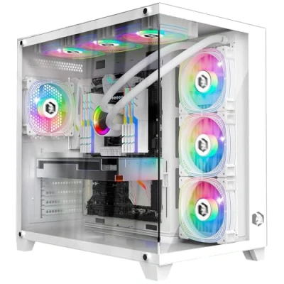 Afbeelding van EMPIRE Gaming (2024 Nieuw) CL 242 PC behuizing ARGB Middelse Toren ATX, Micro ATX en ITX 7 ventilatoren 120 mm 3 pins 5 Volt LED RGB adresseerbaar MB Sync Wit