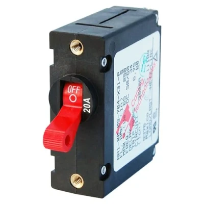 Afbeelding van Blue Sea Systems 7213 A serie rode tuimelstroomonderbreker enkelpolige 20A