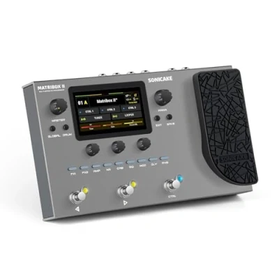 Afbeelding van SONICAKE Multi Effecten Processor met Expressie Pedaal Gitaar Basversterker Modellering IR FX Loop MIDI Stereo OTG USB Audio Interface Matribox II