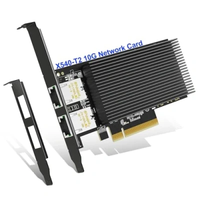 Afbeelding van 10 GB Dual LAN Base T PCI e Network Card, Intel X540 Controller, NICGIGA 10Gbps Ethernet adapter, 2x 10Gbe RJ45 poort, 10G NIC kaart, ondersteuning Windows/Windows Server/Linux/Vmware/ESX