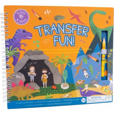 Afbeelding van Floss &amp; Rock Transfer Speel/Tekenboek, Dino 24 x 21 0.8cm Multi