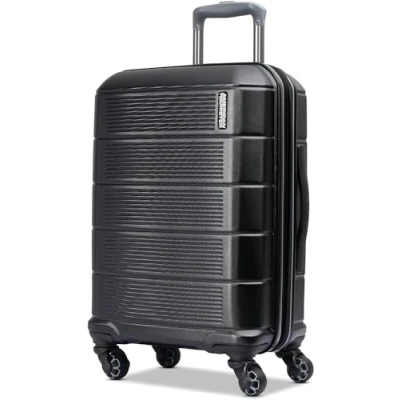 Afbeelding van American Tourister Stratum Xlt 2.0 Uitbreidbare Hardside Bagage Met Spinner Wielen, gitzwart, 20 Inch Carry On, Wielen