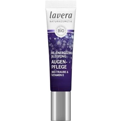 Afbeelding van lavera Re Energizing Sleeping Oogverzorging, vermindert rimpels in de huid, natuurlijke celvernieuwing, hydraterend, veganistisch, cosmetica, 15 ml