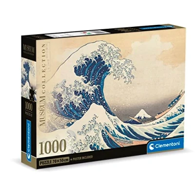 Afbeelding van Clementoni Puzzels voor volwassenen Hokusa La Grande Onda, Museum Puzzel 1000 Stukjes, 14 99 jaar 39707 COMPACT BOX
