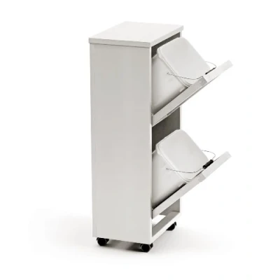 Afbeelding van Arredamenti Italia AR_IT 872 MADERA Container voor afvalscheiding afwerking wit