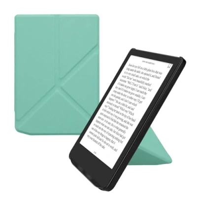 Afbeelding van kwmobile E reader hoesje geschikt voor Pocketbook Verse / Pro Color Vivlio Light HD hoes Ereader flip case met standaard cover van kunstleer In mintgroen