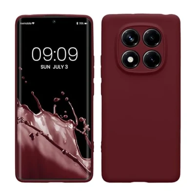 Afbeelding van kwmobile telefoonhoesje geschikt voor Xiaomi Redmi Note 14 Pro 4G Hoesje smartphone Precisie camera uitsnede In bordeaux violet