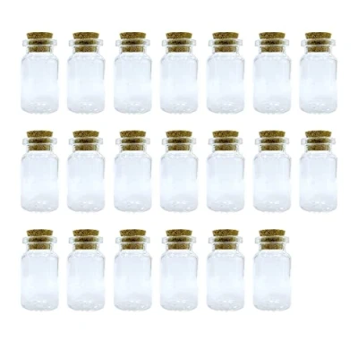 Afbeelding van WYAN 20 Stuks 7 Ml Mini Glazen Flessen, Flesjes Met Kurk, Flessen Kurk Kleine, Terrarium Geschikt voor Doe Het Zelf Decoratie