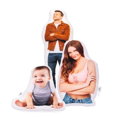 Afbeelding van Ferocity Gepersonaliseerde 3D Custom Persoon of Gezichtskussen Cadeau met uw foto en tekst (MAAT OM TE KIEZEN) Afbeelding Afdrukken voor elke gelegenheid (met vulling) Body [091]