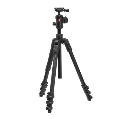 Afbeelding van Manfrotto Befree Advanced AS, camerastatief, hefboomvergrendeling, compatibel met Arca Swiss, draagbaar, compact reisstatief, balkop, aluminium statief voor DSLR, spiegelloze camera accessoires