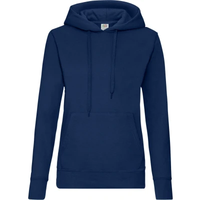 Afbeelding van Fruit Of The Loom Vrouwen Dames Fit Sweatshirt Met Capuchon / Hoodie (Marine)