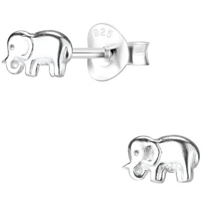 Afbeelding van JoyS Zilveren petit olifant oorbellen 6 x 4 mm