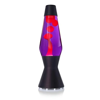 Afbeelding van Mathmos Mat Zwarte Astro Lavalamp Violet/Rood