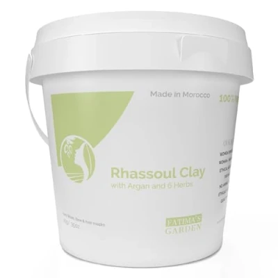 Afbeelding van Fatima&#039;s Garden Rhassoul Klei met Kruiden Detox Gezichtspoeder, 1Kg
