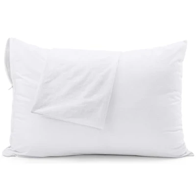 Afbeelding van Utopia Bedding Waterdichte Badstof Kussenhoezen (50 x 80 cm Set van 2) Kussensloop met Ritssluiting