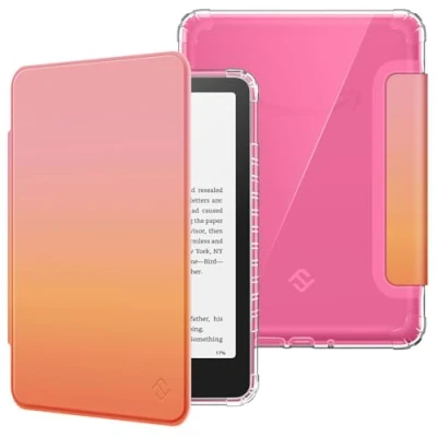 Afbeelding van FINTIE Hoes voor 7&quot; Kindle Paperwhite 2024 (12e generatie) en Colorsoft Signature Edition (1e generatie), transparante zachte TPU beschermhoes slaap /wekfunctie, Sunset Ombre