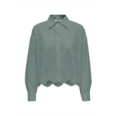 Afbeelding van ONLY Onlvalais LS Overhemdblouse, Dames, Maat: XS, Hellgrün