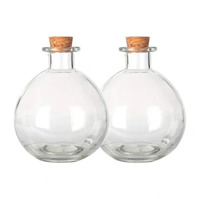 Afbeelding van Magic Season Decoratieve Glazen Flessen met Kurk Stoppers 260 ml Potion (2 stuks)